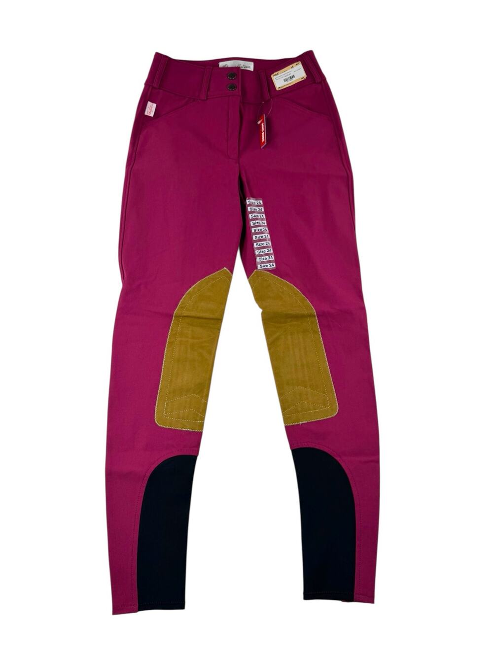 Tailored Sportsman Boot Sock Breeches 24R Claret Pink Equestrian Riding Pants